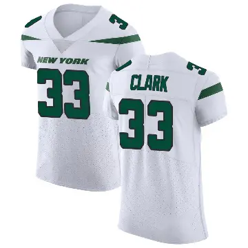 ＃33 Men's Jordan Clark White Elite New York Jets Spotlight Vapor Untouchable Jersey