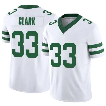 ＃33 Men's Jordan Clark White Limited New York Jets Legacy Vapor F.U.S.E. Jersey