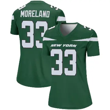 ＃33 Women's Jimmy Moreland Green Legend New York Jets Gotham Player Jersey