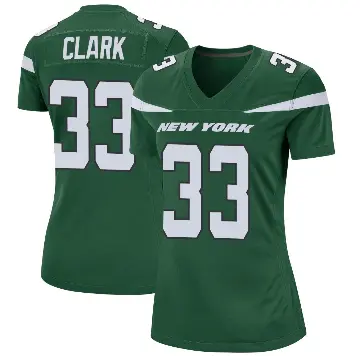 ＃33 Women's Jordan Clark Green Game New York Jets Gotham Jersey