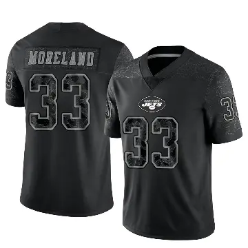 ＃33 Youth Jimmy Moreland Black Limited New York Jets Reflective Jersey