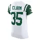 ＃35 Men's Dean Clark White Elite New York Jets Classic Alternate Vapor F.U.S.E. Jersey