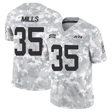 ＃35 Men's Jalen Mills Arctic Camo Limited New York Jets 2024 Salute to Service Jersey