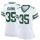 ＃35 Women's Dean Clark White Game New York Jets Legacy Jersey