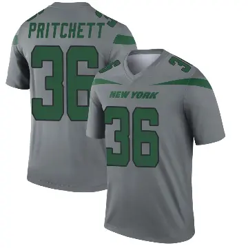 ＃36 Men's Jamaal Pritchett Gray Legend New York Jets Inverted Jersey