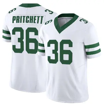 ＃36 Men's Jamaal Pritchett White Game New York Jets Legacy Jersey
