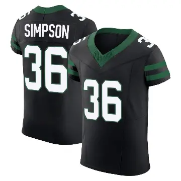 ＃36 Men's Jaylin Simpson Black Elite New York Jets Legacy Alternate Vapor F.U.S.E. Jersey