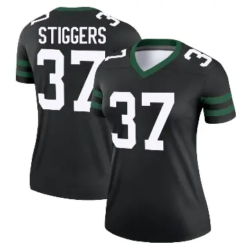 ＃37 Women's Qwan'tez Stiggers Black Legend New York Jets Legacy Jersey