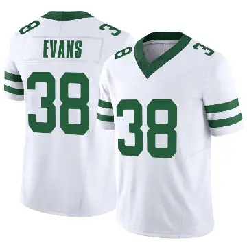 ＃38 Men's Zach Evans White Limited New York Jets Legacy Vapor F.U.S.E. Jersey