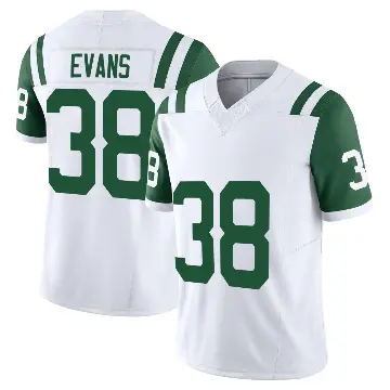 ＃38 Youth Zach Evans White Limited New York Jets Classic Alternate Vapor F.U.S.E. Jersey