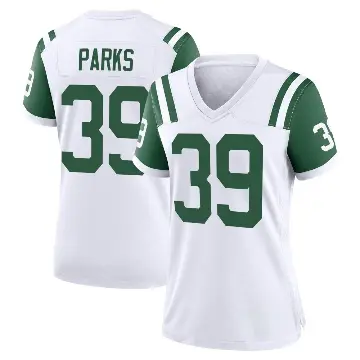 ＃39 Women's Will Parks White Game New York Jets Classic Alternate Jersey