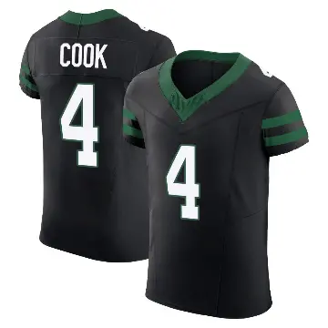 ＃4 Men's Brady Cook Black Elite New York Jets Legacy Alternate Vapor F.U.S.E. Jersey