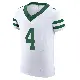 ＃4 Men's Brady Cook White Elite New York Jets Alternate Vapor F.U.S.E. Jersey