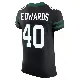 ＃40 Men's Donovan Edwards Black Elite New York Jets Legacy Alternate Vapor F.U.S.E. Jersey