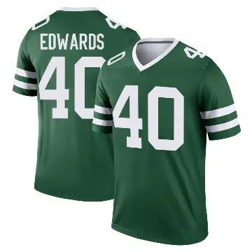 ＃40 Men's Donovan Edwards Green Legend New York Jets Legacy Jersey