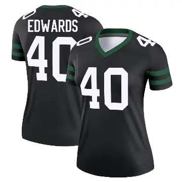 ＃40 Women's Donovan Edwards Black Legend New York Jets Legacy Jersey