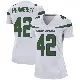 ＃42 Women's Thomas Hennessy White Game New York Jets Spotlight Jersey