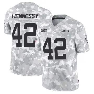 ＃42 Youth Thomas Hennessy Arctic Camo Limited New York Jets 2024 Salute to Service Jersey