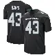＃43 Men's Caden Davis Black Game New York Jets Stealth Jersey