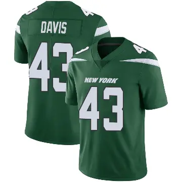 ＃43 Men's Caden Davis Green Limited New York Jets Gotham Vapor Jersey