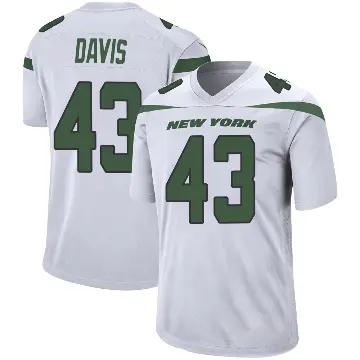 ＃43 Men's Caden Davis White Game New York Jets Spotlight Jersey