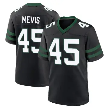 ＃45 Men's Harrison Mevis Black Game New York Jets Legacy Alternate Jersey