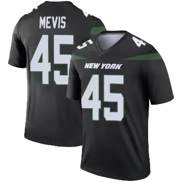 ＃45 Men's Harrison Mevis Black Legend New York Jets Stealth Color Rush Jersey