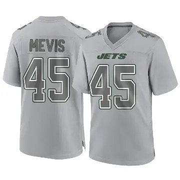 ＃45 Men's Harrison Mevis Gray Game New York Jets Atmosphere Fashion Jersey