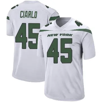 ＃45 Men's Jimmy Ciarlo White Game New York Jets Spotlight Jersey