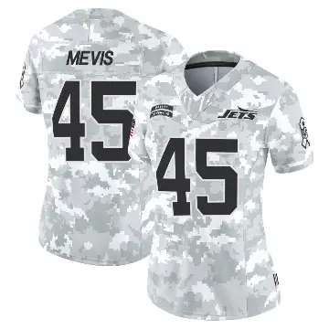 ＃45 Women's Harrison Mevis Arctic Camo Limited New York Jets 2024 Salute to Service Jersey
