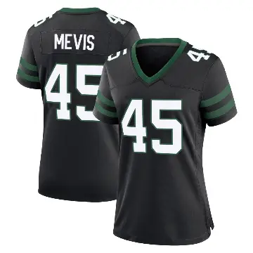 ＃45 Women's Harrison Mevis Black Game New York Jets Legacy Alternate Jersey