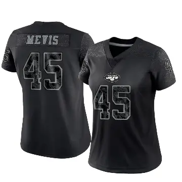 ＃45 Women's Harrison Mevis Black Limited New York Jets Reflective Jersey