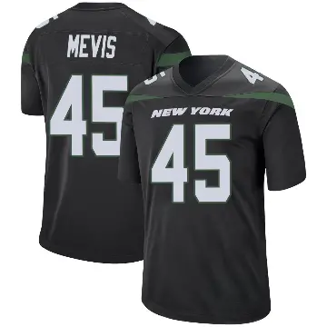 ＃45 Youth Harrison Mevis Black Game New York Jets Stealth Jersey