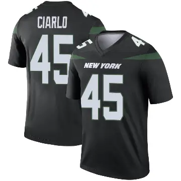 ＃45 Youth Jimmy Ciarlo Black Legend New York Jets Stealth Color Rush Jersey