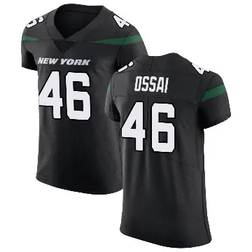 ＃46 Men's Joseph Ossai Black Elite New York Jets Stealth Vapor Untouchable Jersey