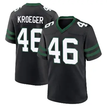 ＃46 Men's Kai Kroeger Black Game New York Jets Legacy Alternate Jersey