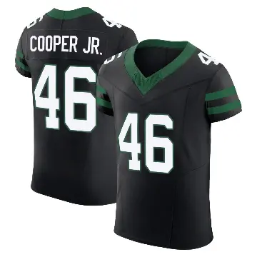 ＃46 Men's Ryan Cooper Jr. Black Elite New York Jets Legacy Alternate Vapor F.U.S.E. Jersey