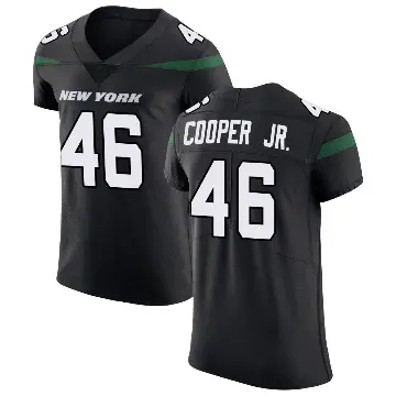 ＃46 Men's Ryan Cooper Jr. Black Elite New York Jets Stealth Vapor Untouchable Jersey
