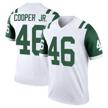 ＃46 Men's Ryan Cooper Jr. White Legend New York Jets Classic Alternate Jersey