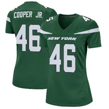 ＃46 Women's Ryan Cooper Jr. Green Game New York Jets Gotham Jersey