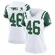 ＃46 Women's Ryan Cooper Jr. White Game New York Jets Classic Alternate Jersey
