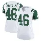 ＃46 Women's Ryan Cooper Jr. White Legend New York Jets Classic Alternate Jersey