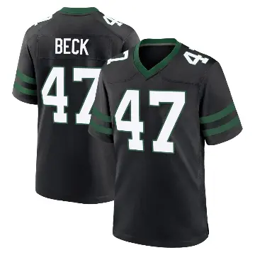 ＃47 Men's Andrew Beck Black Game New York Jets Legacy Alternate Jersey