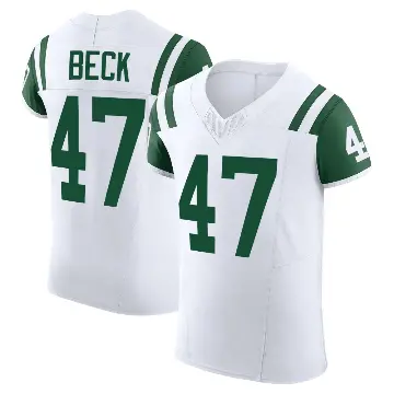 ＃47 Men's Andrew Beck White Elite New York Jets Classic Alternate Vapor F.U.S.E. Jersey