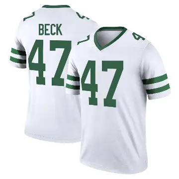 ＃47 Men's Andrew Beck White Legend New York Jets Legacy Jersey