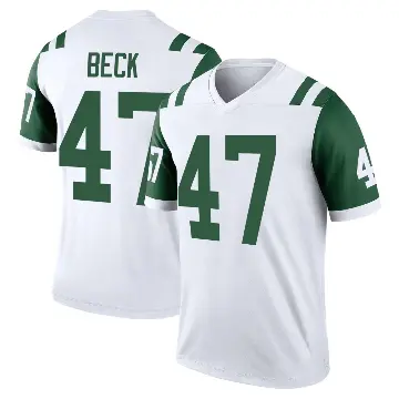 ＃47 Youth Andrew Beck White Legend New York Jets Classic Alternate Jersey