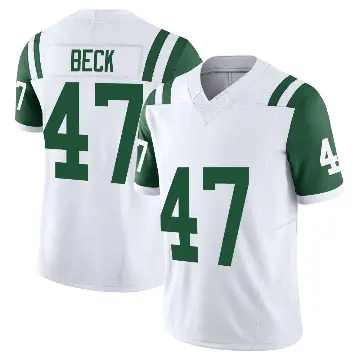 ＃47 Youth Andrew Beck White Limited New York Jets Classic Alternate Vapor F.U.S.E. Jersey