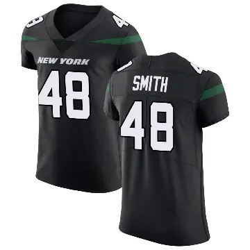 ＃48 Men's Boog Smith Black Elite New York Jets Stealth Vapor Untouchable Jersey