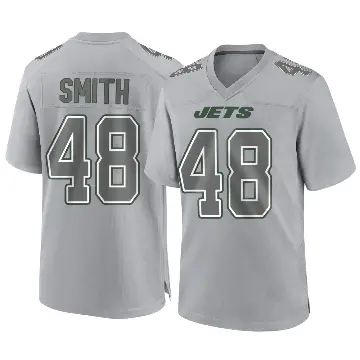 ＃48 Men's Boog Smith Gray Game New York Jets Atmosphere Fashion Jersey