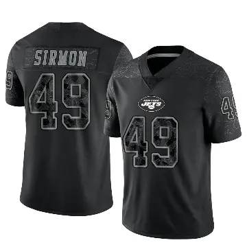 ＃49 Youth Jackson Sirmon Black Limited New York Jets Reflective Jersey